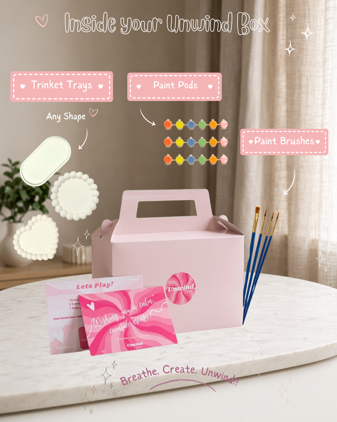 Bundle of 3 Trinket Tray Kits | Ceramic Painting
