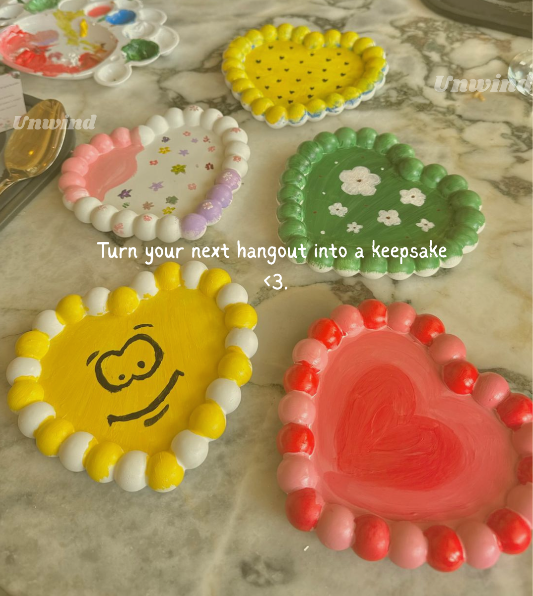 Heart Trinket Painting Kit | Ceramic Painting