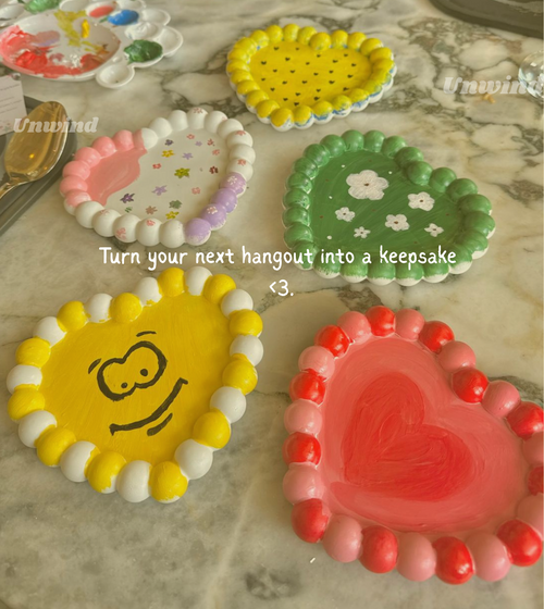 Heart Trinket Painting Kit | Ceramic Painting