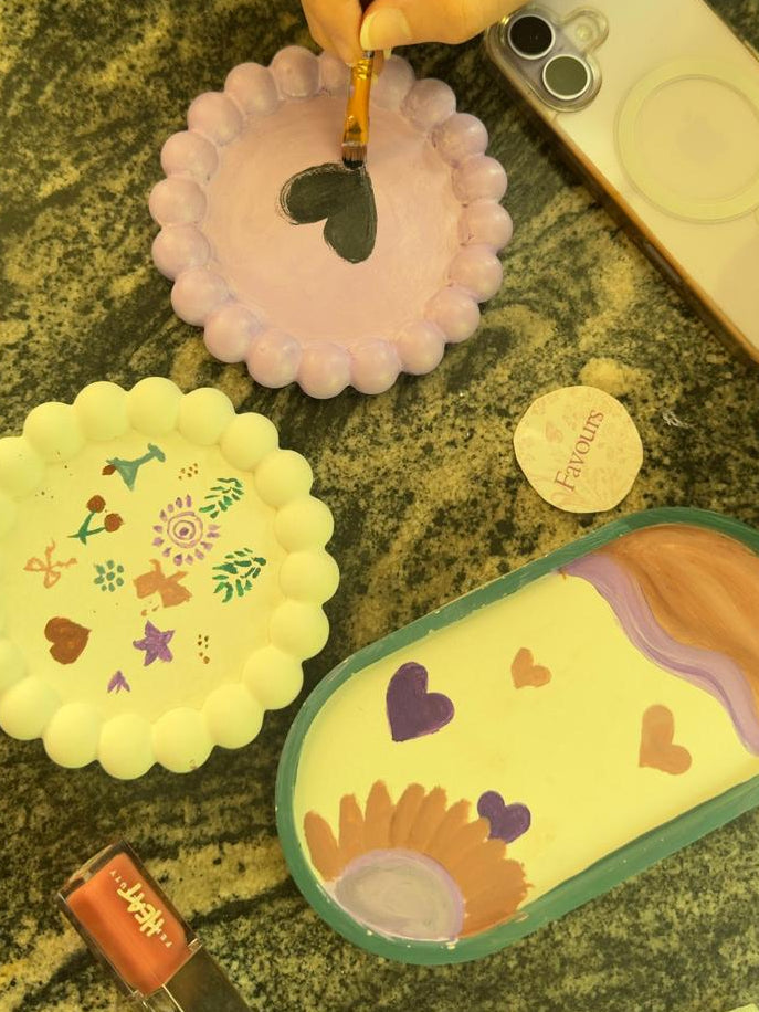 Bundle of 3 Trinket Tray Kits | Ceramic Painting